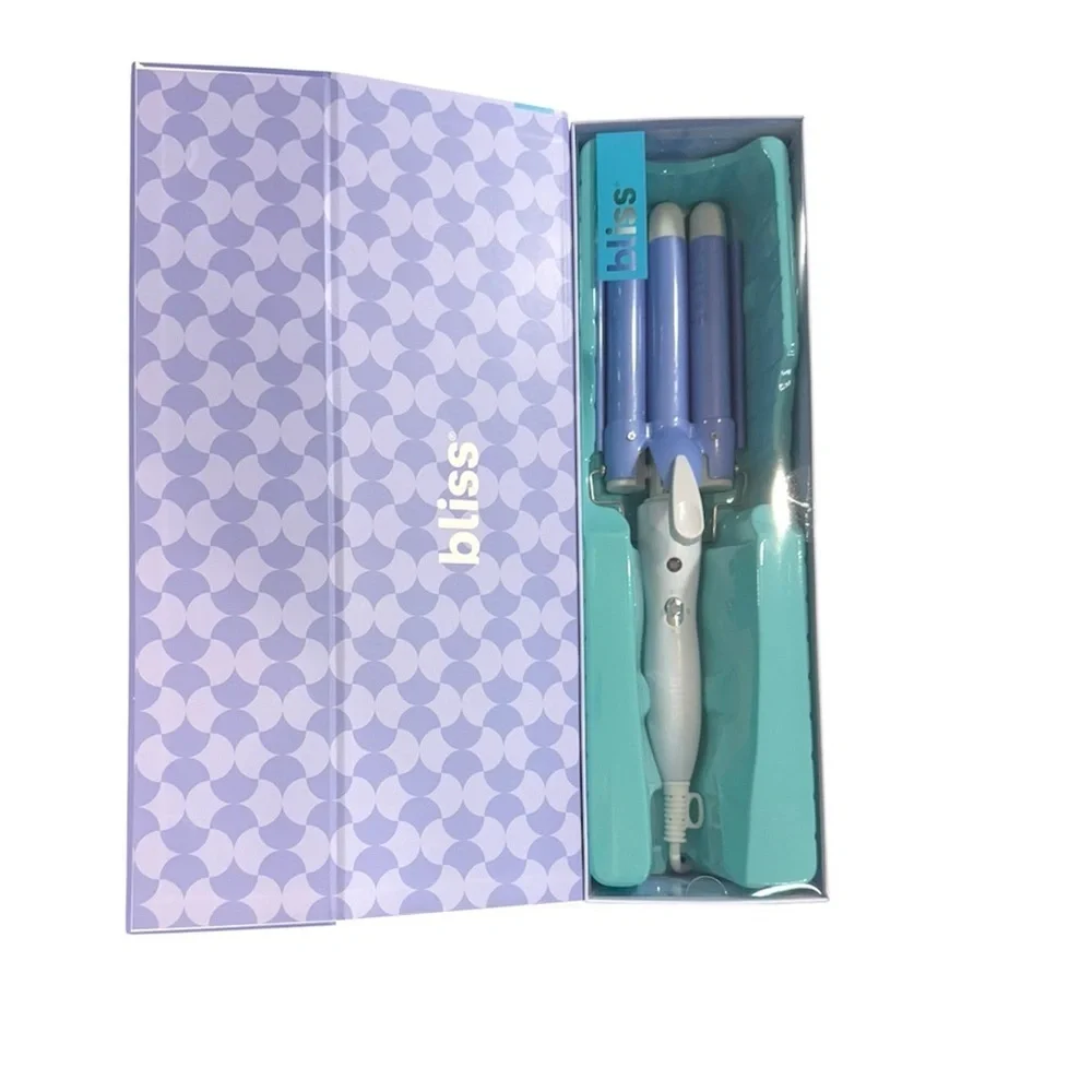 Bliss Triple Barrel Hair Waver 3 Barrel Curling Iron Beach Waves New in Box